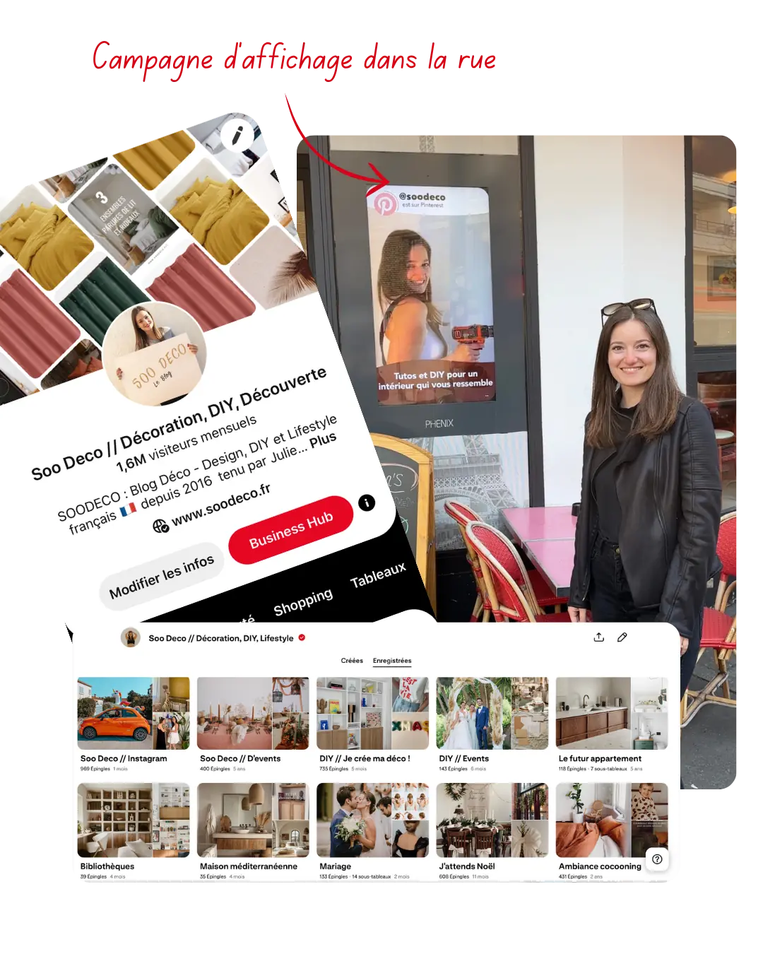 Julie lors d’une intervention autour de Pinterest