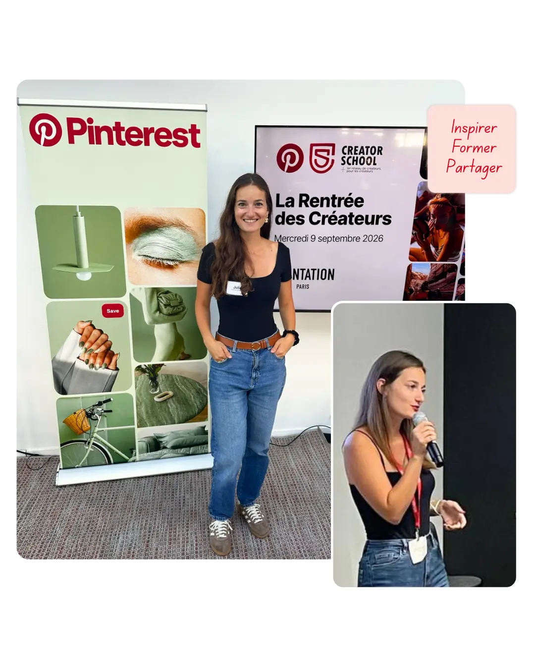 Julie lors d’une conférence Pinterest