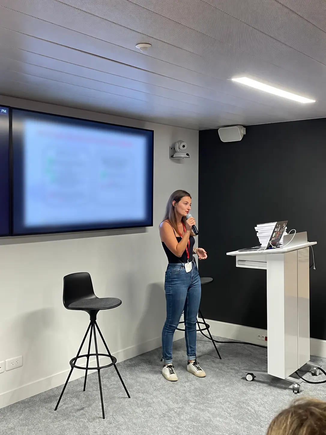 Julie animant une formation Pinterest